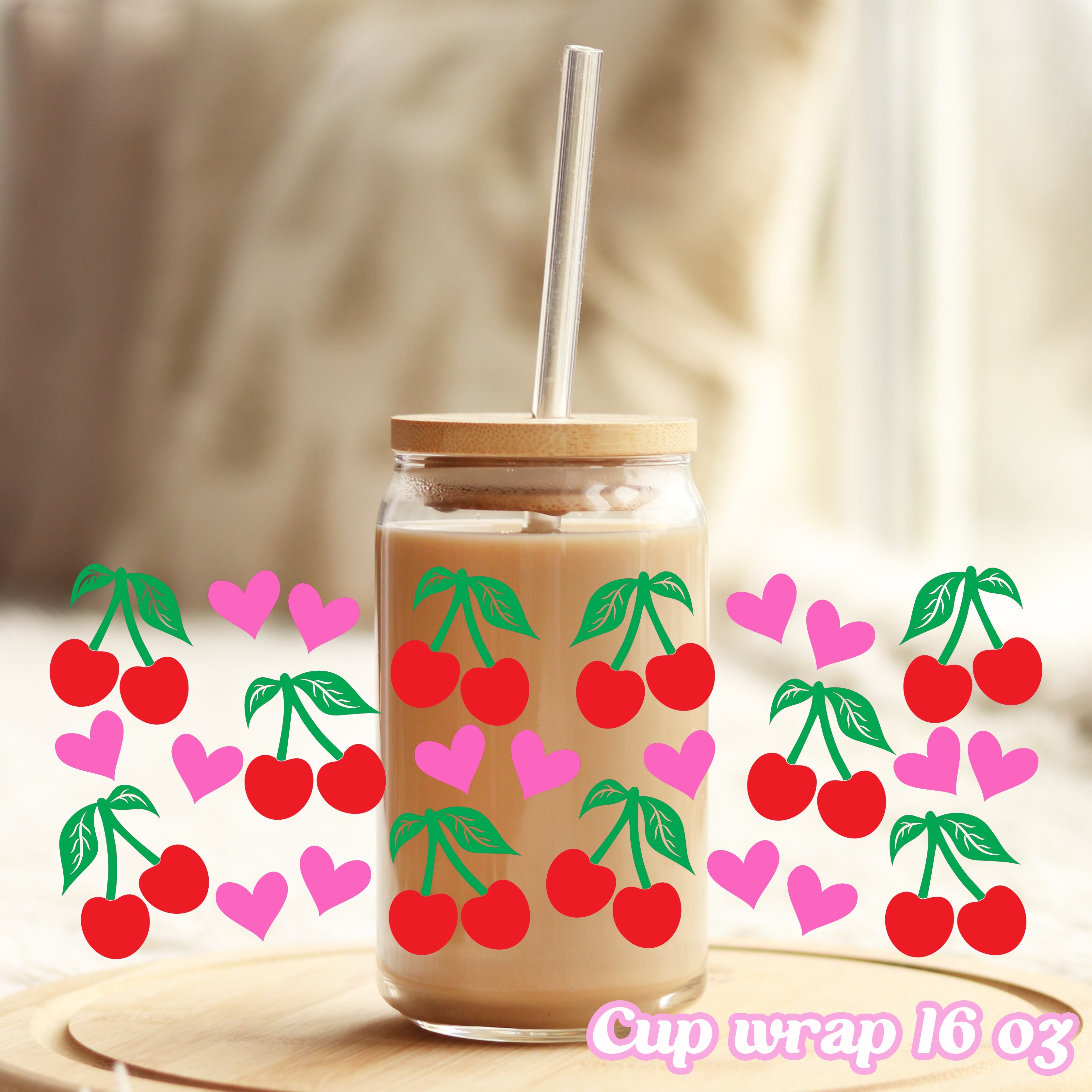 Love Cherry - 16oz Libbey Glass Cup Wrap Only