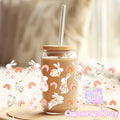Flower bunny - 16oz Libbey Glass Cup Wrap Only