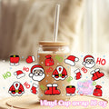 Santa claus - 16oz Libbey Glass Cup Wrap Only