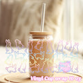 Bunny Rainbow - 16oz Libbey Glass Cup Wrap Only